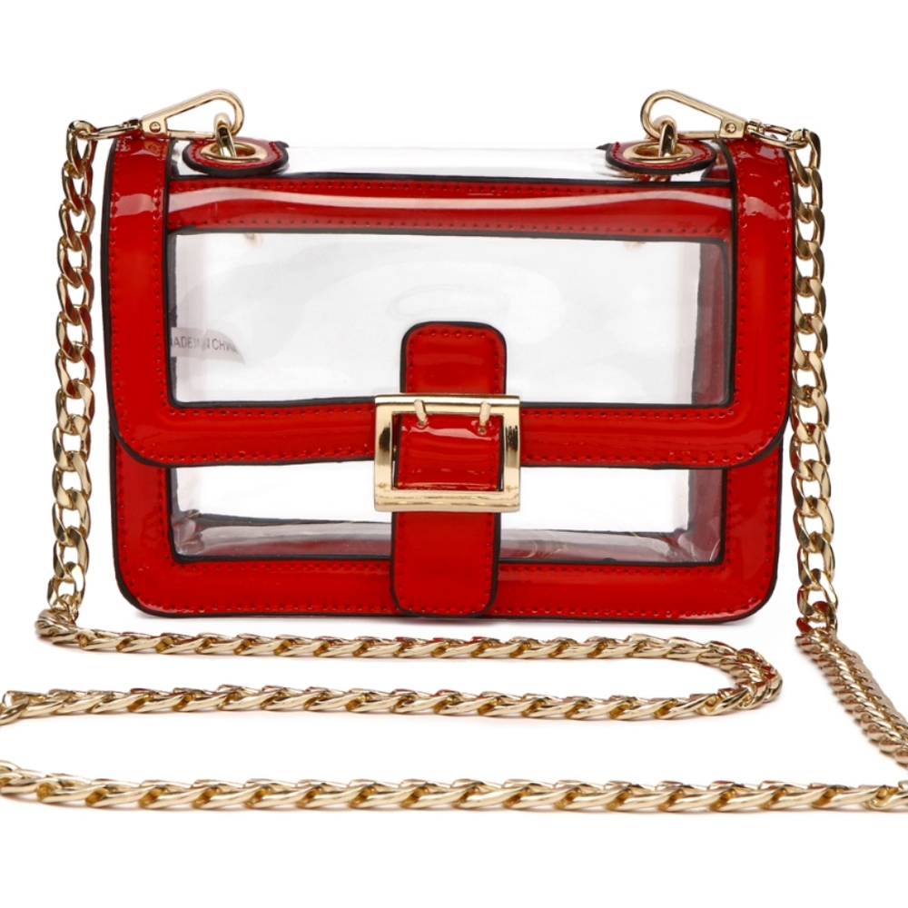 Red See thru jelly bag